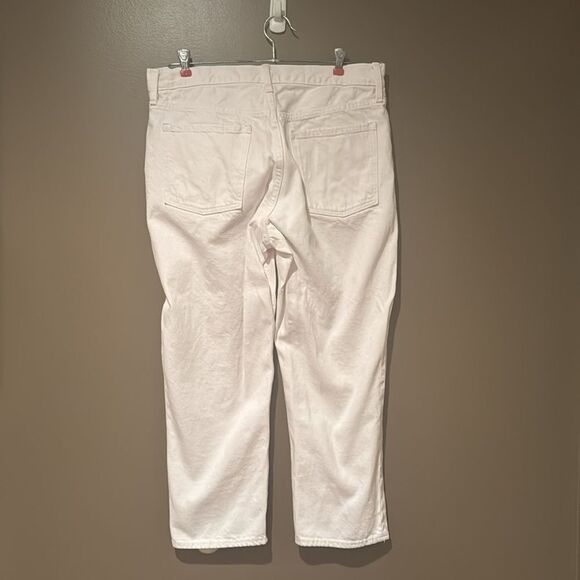 Old Navy White Slouchy Straight High Rise Jeans Size 12 - Picture 3 of 5